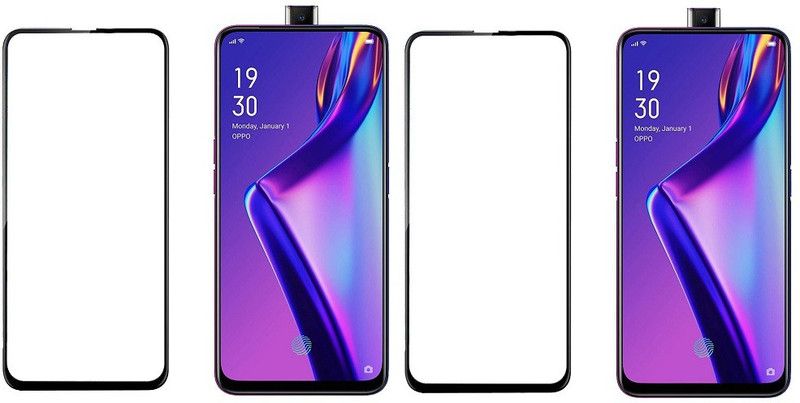 HOBBYTRONICS Edge To Edge Tempered Glass for OPPO K3  (Pack of 2)