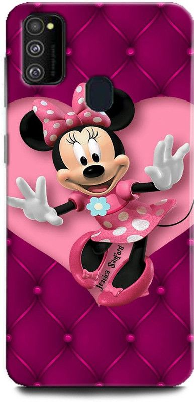 WallCraft Back Cover for Samsung Galaxy M21 MINNIE MOUSE, FINE PINK ART, CARTOON, DISNEY  (Multicolor, Dual Protection, Pack of: 1)