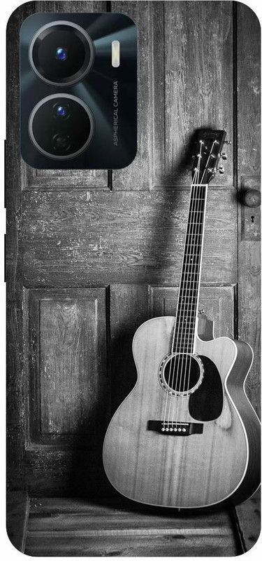 COVERJET Back Cover for VIVO Y16-GUITAR- MUSIC- LOVER- ART  (Silver, Hard Case, Pack of: 1)