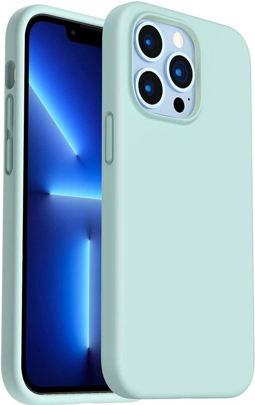Daido Back Cover for iPhone 13 Pro  (Blue, Camera Bump Protector, Silicon, Pack of: 1)