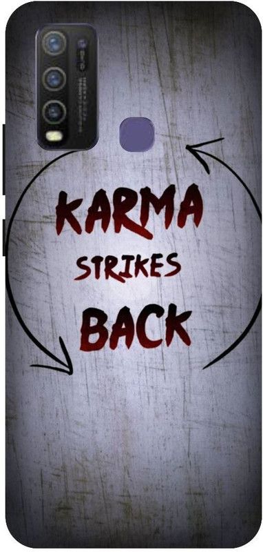 UMPRINT Back Cover for Vivo Y30 Karma Strikes Back Printed Back Cover  (Multicolor, Hard Case, Pack of: 1)