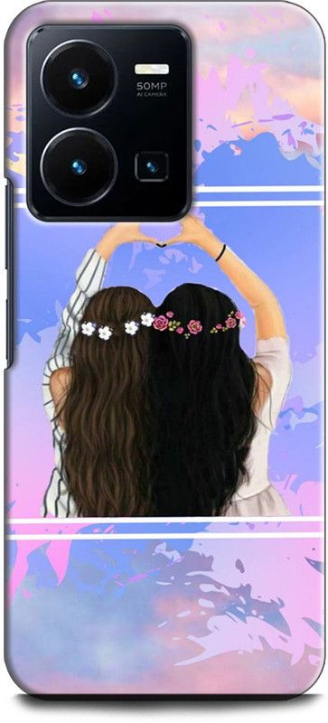 WallCraft Back Cover for Vivo Y35, V2205 FRIEND, ANIME, BFF, BEST FRIENDS, FOREVER, GIRLS  (Multicolor, Dual Protection, Pack of: 1)