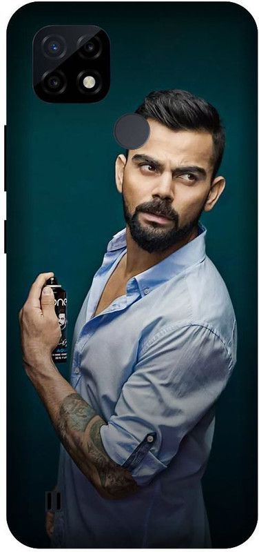 Yoprint Back Cover for REALME C21 Virat Kohli Printed back Cover  (Multicolor, Hard Case, Pack of: 1)