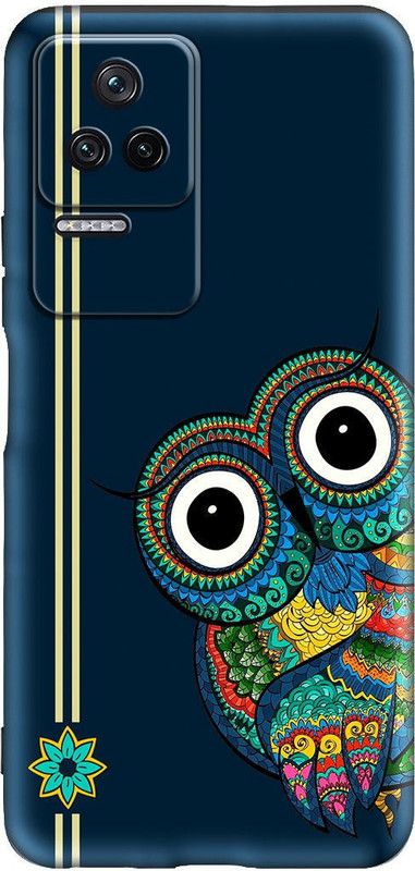 7PRINTZONE Back Cover for POCO F4  (Blue, Silicon)