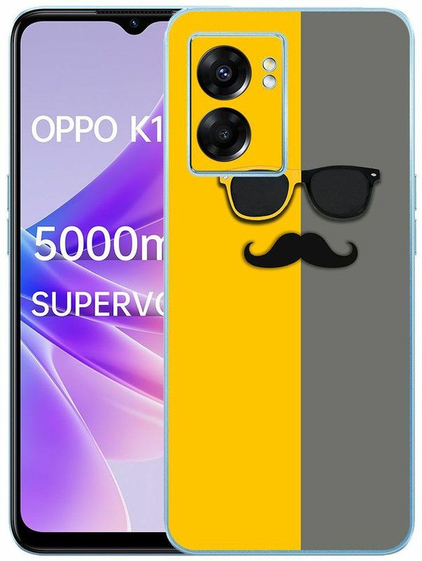 FCS OPPO K10 5G Printed Back skin Mobile Skin  (Moustache Skin)