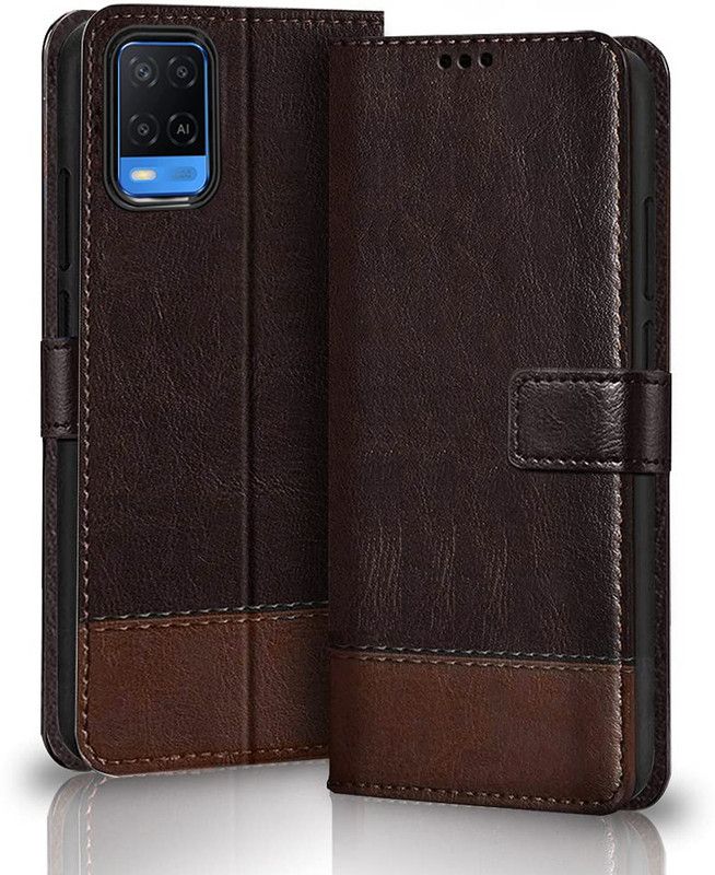 BOZTI Back Cover for Oppo A54  (Brown, Grip Case, Pack of: 1)