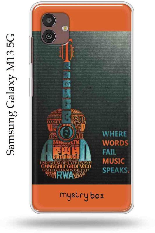 Mystry Box Back Cover for Samsung Galaxy M13 5G  (Orange, Blue, Silicon, Pack of: 1)