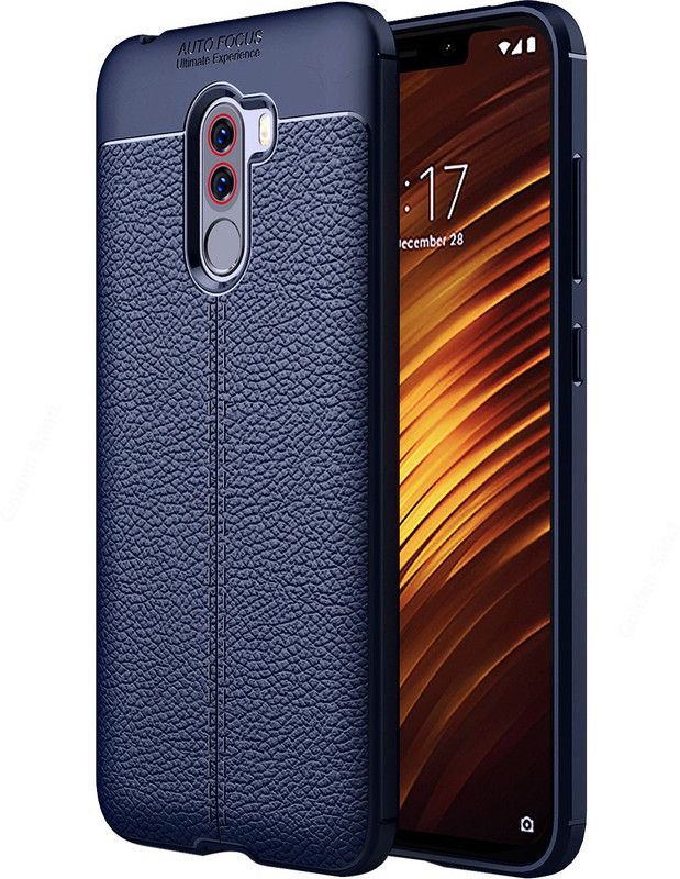 Golden Sand Back Cover for POCO F1  (Blue, Shock Proof, Pack of: 1)