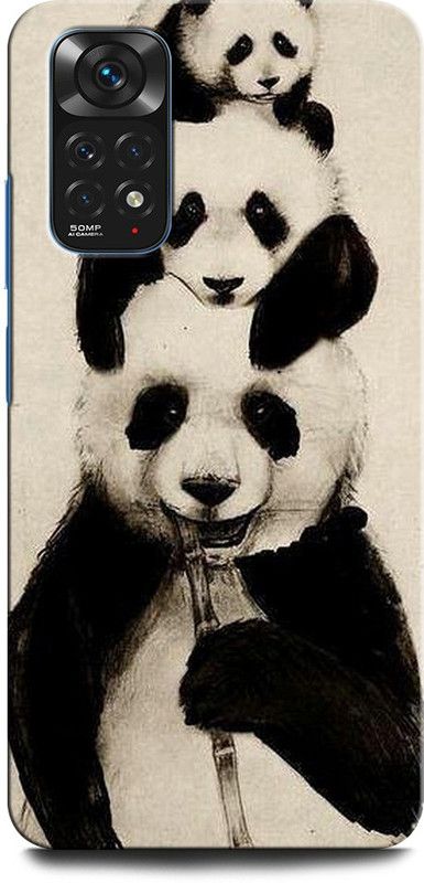 ORBIQE Back Cover for Redmi Note 11s PANDA, LOVE, BEAR, AMOR, BEAR LOVE, PANDA LOVE  (Multicolor, Hard Case, Pack of: 1)
