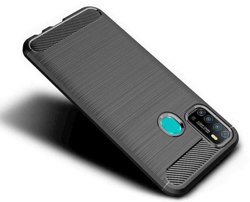 FITSMART Back Cover for Tecno Spark 7  (Black, Shock Proof, Silicon, Pack of: 1)
