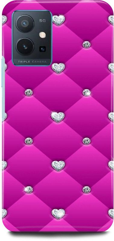JUGGA Back Cover for OPPO K10, CPH2373, PINK, HEART, MATTRESS, SHAPE, LOVE  (Purple, Hard Case, Pack of: 1)