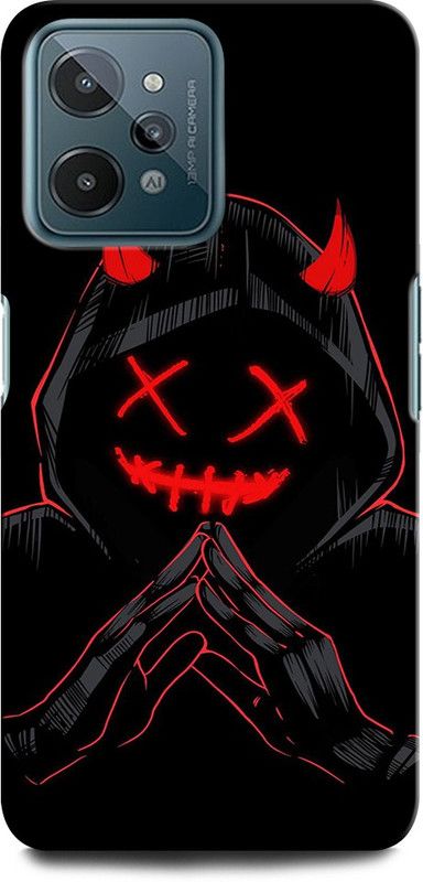 ORBIQE Back Cover for Realme C31 DEMON, EVIL, GAME, ANIME, HACKER  (Multicolor, Hard Case, Pack of: 1)