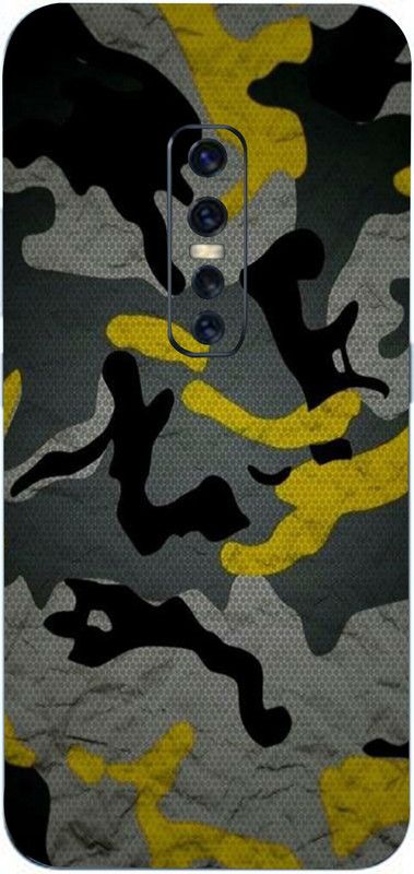 AsSkin Vivo V17 Pro, vivo v17 pro Mobile Skin  (Ultra Yellow Camoflage High Gloss Finish).)