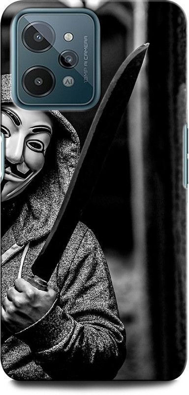 ORBIQE Back Cover for Realme C31 ANONYMOUS BLADE, JOKER, HACKER, V FOR VANDATA  (Multicolor, Hard Case, Pack of: 1)