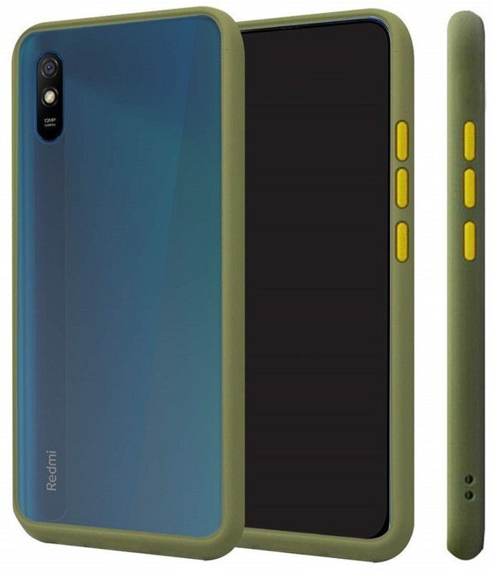 Foncase Back Cover for Mi 9i, Mi 9A, Mi 9A sport, 9i sport Back Case Cover Full Camera Protection Smoke Matte Finish Cover  (Green, Camera Bump Protector, Pack of: 1)
