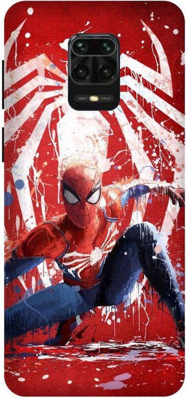 SSMORYA Back Cover for Mi Redmi Note 9 Pro Max (Spiderman) Printed Back Cover  (Multicolor, Shock Proof)