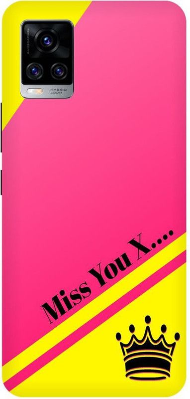 Bluvver Back Cover for Vivo V20 Pro,Vivo 2018, Printed Miss you X Letter Back Cover  (Multicolor, Hard Case, Pack of: 1)