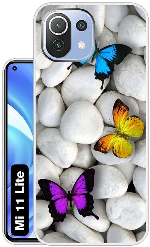 Case Club Back Cover for Mi 11 Lite  (White, Grip Case, Silicon, Pack of: 1)