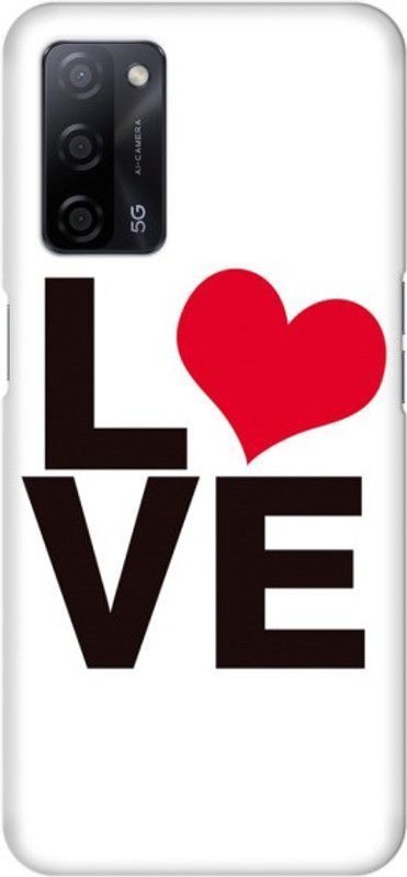 COBIERTAS Back Cover for Oppo A53s 5G  (Black, White, Hard Case)