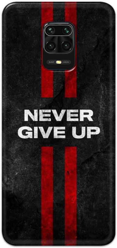 NDCOM Back Cover for Redmi Note 9 Pro Max Never Give Up Printed  (Multicolor, Hard Case, Pack of: 1)