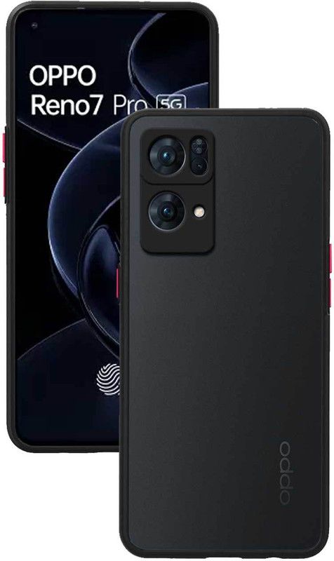 RRTBZ Back Cover for Oppo Reno7 Pro 5G / Reno 7 Pro  (Black, Silicon, Pack of: 1)