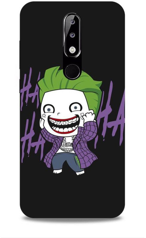 Trinetra Back Cover for Nokia 5.1 Plus (Joker / Printed / Designer)  (Black, Hard Case, Pack of: 1)