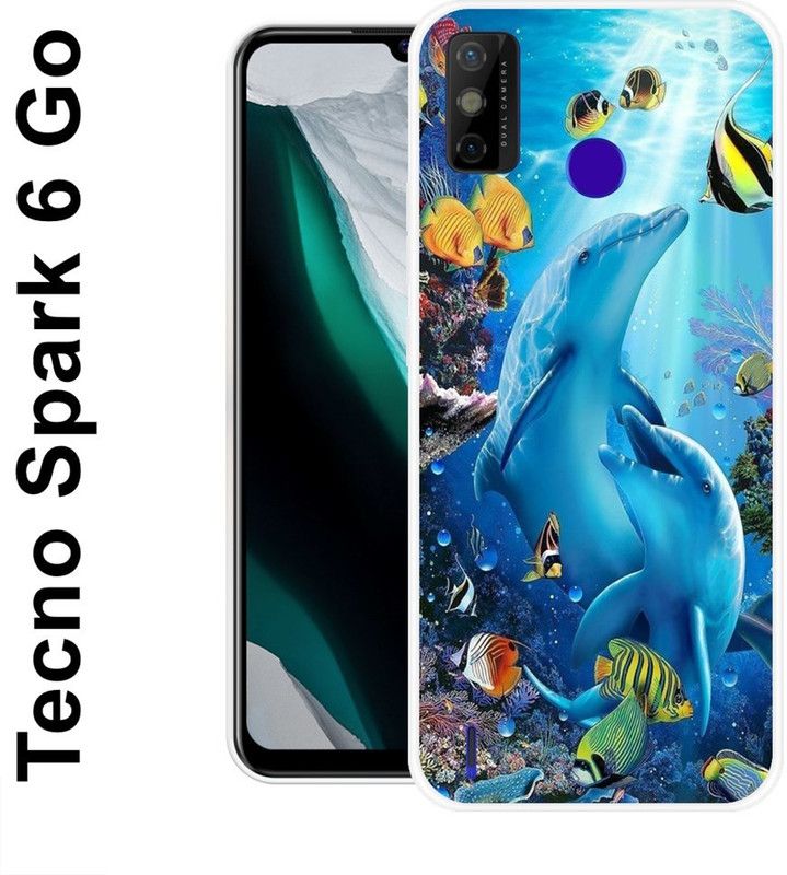 Sswastik Back Cover for Tecno Spark 6 Go, Tecno Spark Go 2021  (Blue, Silicon)