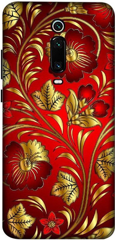 LUCKY MOBI.COM Back Cover for Mi K20 ( FLOWERS GOLDEN, PETTERNS, MULTICOLOUR) PRINTED BACK COVER  (Multicolor, Waterproof, Pack of: 1)