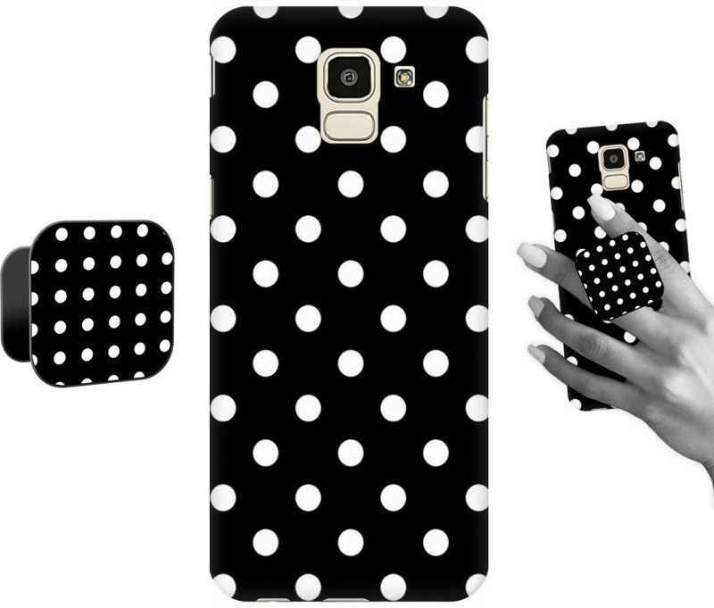 COBIERTAS Back Cover for Samsung Galaxy J6  (Black, White, Cases with Holder, Pack of: 2)
