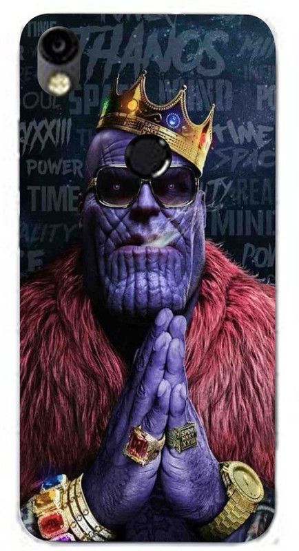 Golden Mask Back Cover for Tecno Camon In5 Purple Thanos  (Multicolor, Waterproof, Silicon, Pack of: 1)