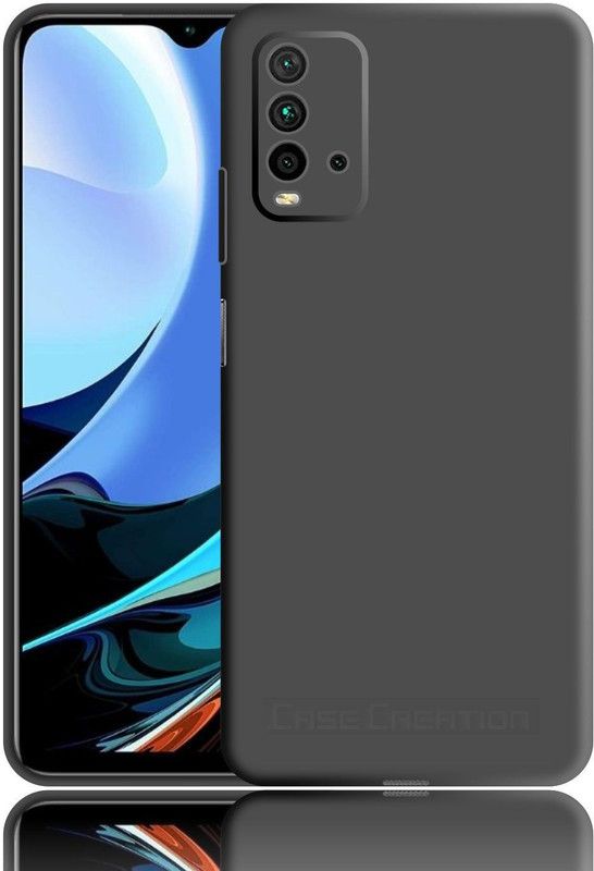 CASE CREATION Back Cover for Redmi 9 Power Liquid TPU Silicon OG Premium Case Cover  (Black, Waterproof, Pack of: 1)