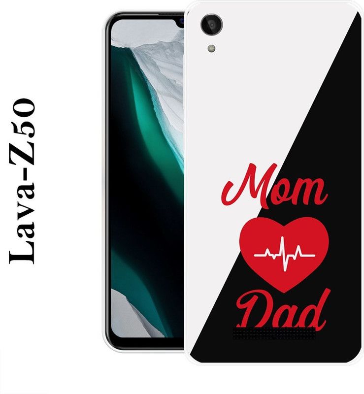 JATLAND Back Cover for Lava Z50  (Black, White, Grip Case, Silicon)