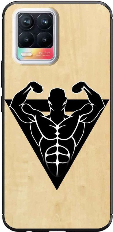 CaseRepublic Back Cover for Realme 8 / 8 Pro  (Black, Beige, Grip Case, Pack of: 1)