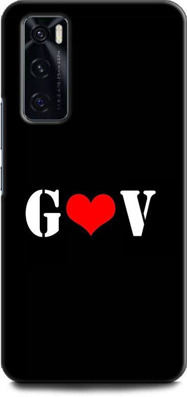 Afterglow Back Cover for Vivo V20 SE G V, G LOVES V, NAME, LETTER, ALPHABET, GV LOVE, HART  (Multicolor, Shock Proof, Pack of: 1)