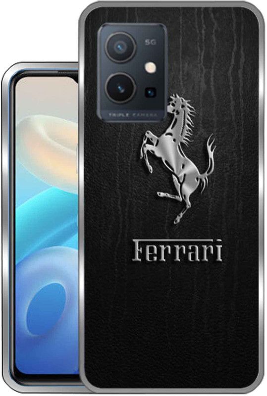 Vascase Back Cover for Vivo Y75 5G  (Black, Silicon, Pack of: 1)