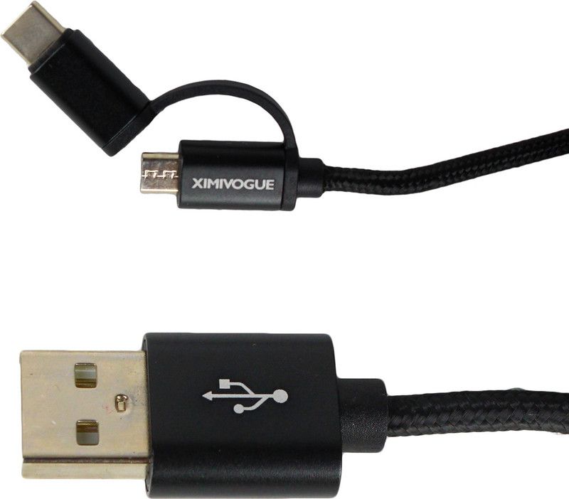 Ximi Vogue Micro USB Cable 1 m 6941595109980  (Compatible with MOBILE TV TABLET, Black, One Cable)