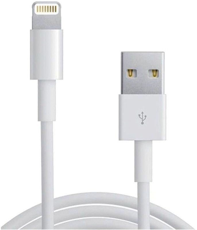 IKART Lightning Cable 1 m iPhone_5_Fast_Charging 1.1 m Lightning Cable (Compatible with All iPhones ( iPhone 5,6,7,8,X Series)  (Compatible with All iPhones ( iPhone 5,6,7,8,X Series), White, One Cable)