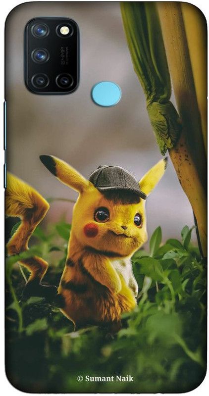 CROKIAN Back Cover for Realme 7i Pikachu Back Cover  (Multicolor, Hard Case, Pack of: 1)