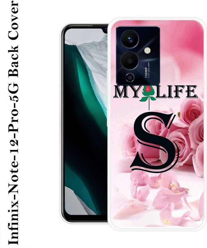 JATLAND Back Cover for Infinix Note 12 Pro 5G  (Pink, Black, Grip Case, Silicon, Pack of: 1)