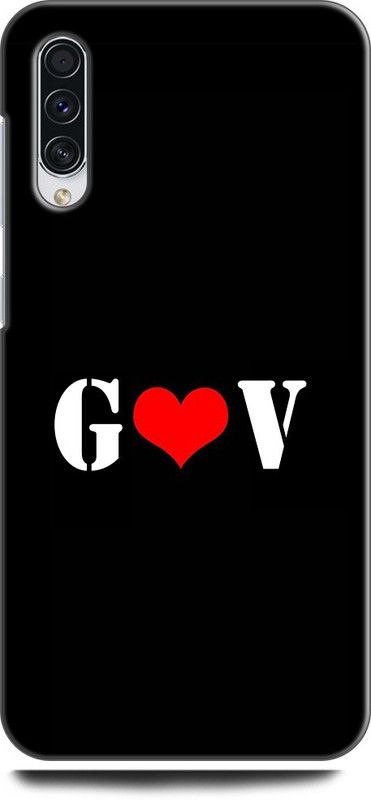 Afterglow Back Cover for SAMSUNG Galaxy A50 G V, G LOVES V, NAME, LETTER, ALPHABET, GV LOVE, HART  (Multicolor, Shock Proof, Pack of: 1)