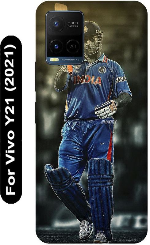 SSMORYA Back Cover for Vivo Y21 2021, Vivo V2111, Cricket Player Printed  (Multicolor, Hard Case, Pack of: 1)