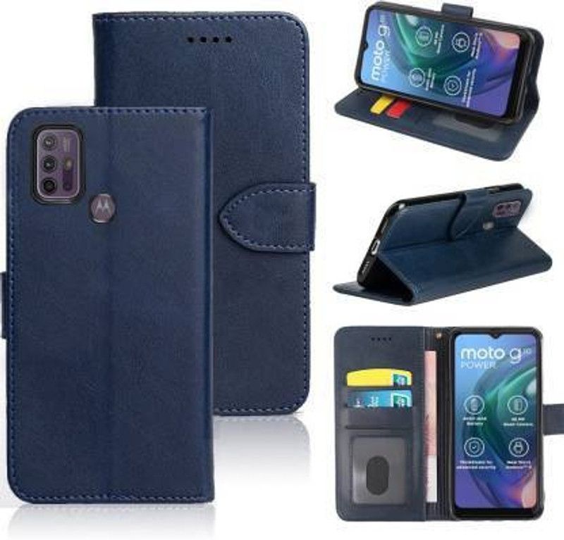 GROOZ Back Cover for Moto G10 Power  (Blue, Dual Protection, Pack of: 1)