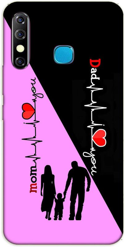 iprinto Back Cover for Infinix Hot 8 Mom And Dad Love Back Cover  (Pink, Hard Case)