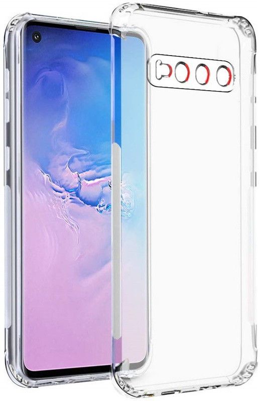 CELLCAMPUS Back Cover for Samsung S10, Galaxy S10  (Transparent, White, Grip Case, Pack of: 1)