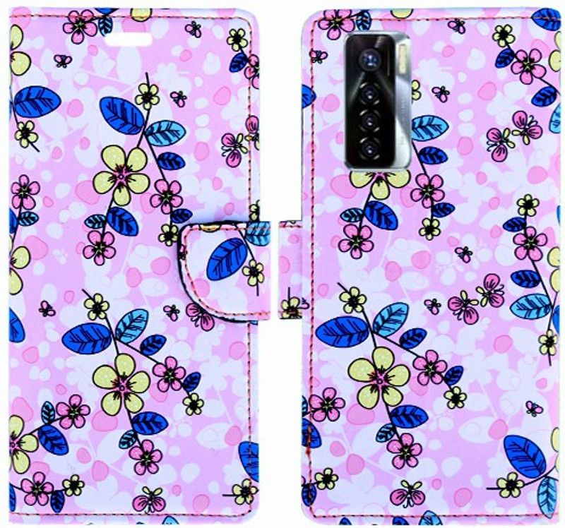 Mxkart Flip Cover for Tecno Camon 17 Pro  (Pink)