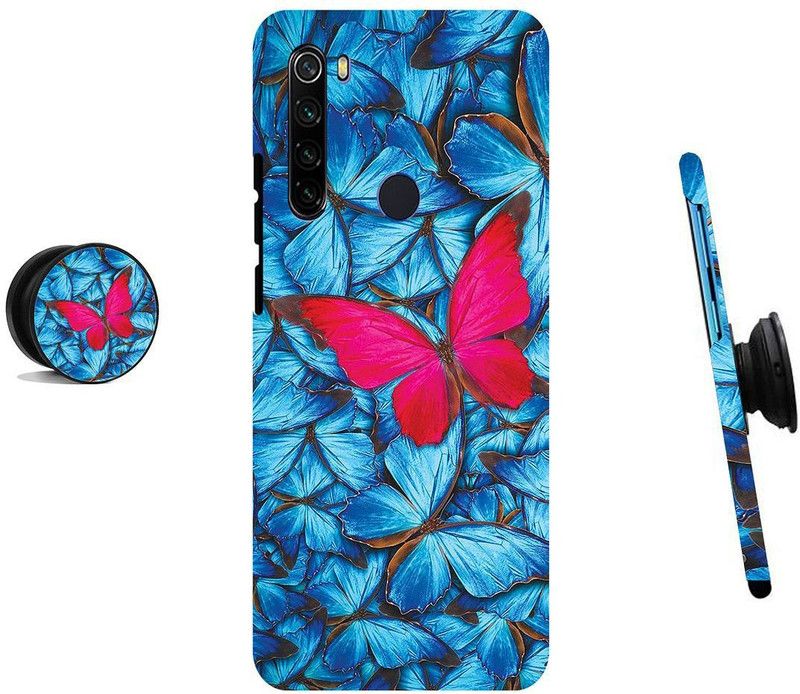 MY SWAG Back Cover for Mi Redmi Note 8  (Blue, Pink, Cases with Holder)