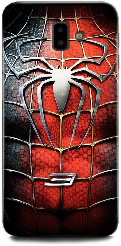 WallCraft Back Cover for SAMSUNG Galaxy J6 Plus SPIDERMAN, LOGO, MASK, AVENGER, MARVEL, SUPERHERO  (Multicolor, Dual Protection, Pack of: 1)
