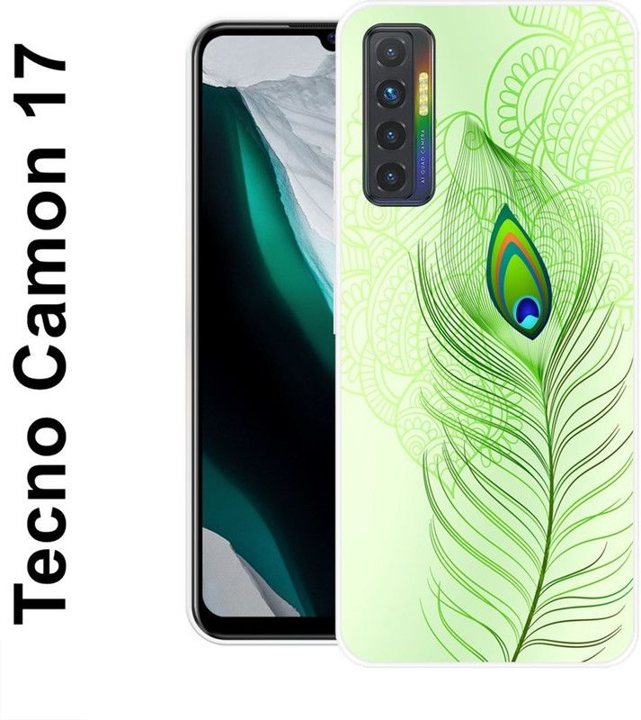 KLC Back Cover for Tecno Camon 17, Tecno Camon 17P  (Green, Grip Case, Silicon)