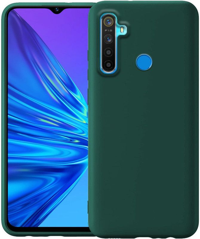 Accesorios Back Cover for Realme 5  (Green, Shock Proof, Pack of: 1)