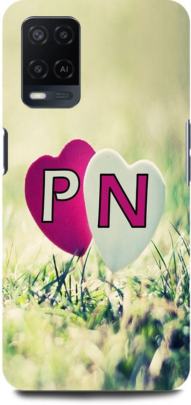 JUGGA Back Cover for OPPO A54, CPH2239, P LOVES N NAME,P NAME, N LETTER, ALPHABET,P LOVE N NAME  (Green, Hard Case, Pack of: 1)